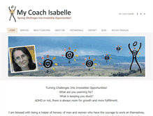 Tablet Screenshot of mycoachisabelle.com